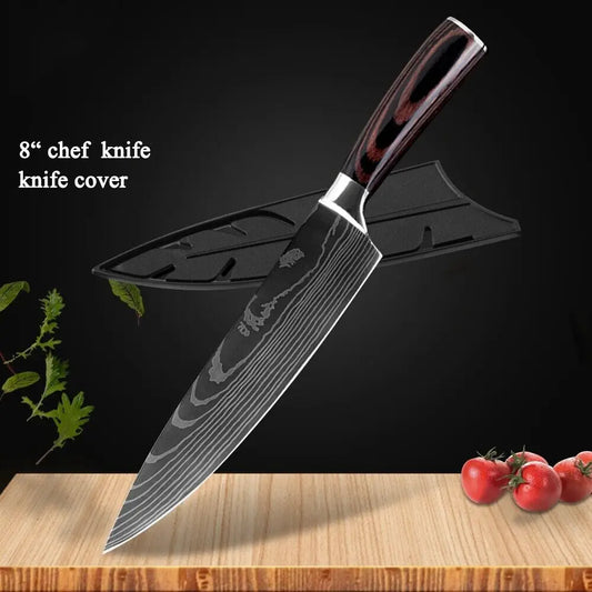 Professional Chef Kitchen Knives Stainless Steel 7CR17 Meat Cleaver  Extremely sharp Fruit Vegetable Utility Chef Kitchen Tool