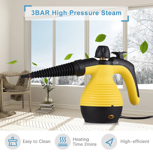 Handheld Steam Cleaner, Pressurized Multi-Surface Natural Steam Cleaner with 10 pcs Accessories, Steam Cleaner for Home