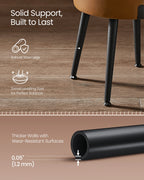 VASAGLE EKHO Collection - Storage Ottoman, Dressing Table Stool, Synthetic Leather with Stitching and steel Legs, Loads 150