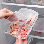 Clear Kitchen Accessories For Fruit Ginger Garlic Compartment Fresh-keeping Meat Container Storage Box Crisper Vegetable Case