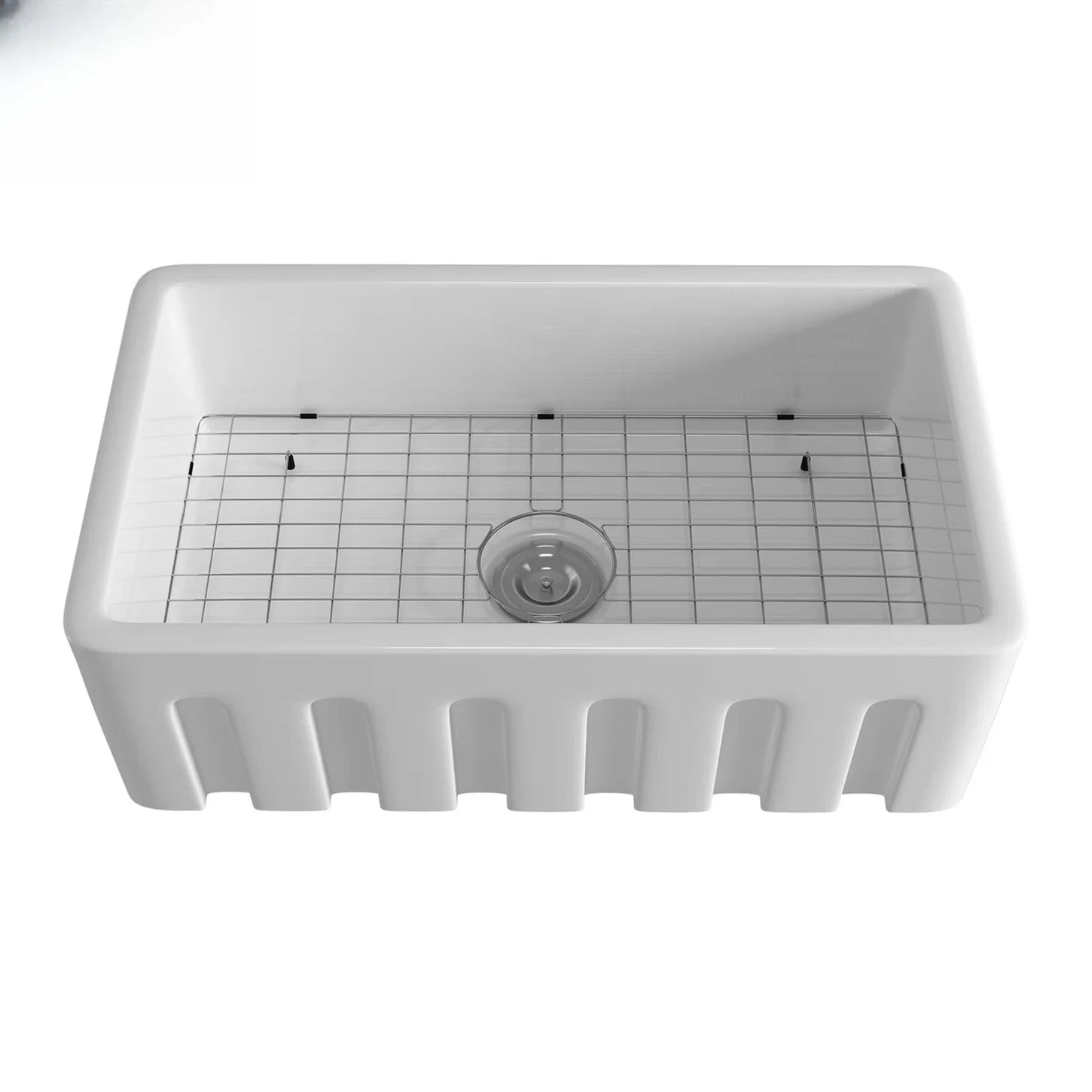 Farmhouse sink 33 inch kitchen sink double bowl 60/40 white ceramic refractory clay kitchen farm sink two pots