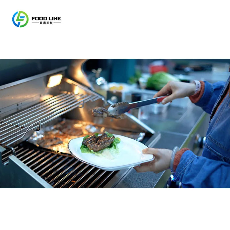 Customized Outdoor Kitchen Cabinet with Gas Stove Modular BBQ Island Stainless Steel for Patio Cooking