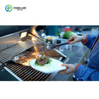Customized Outdoor Kitchen Cabinet with Gas Stove Modular BBQ Island Stainless Steel for Patio Cooking