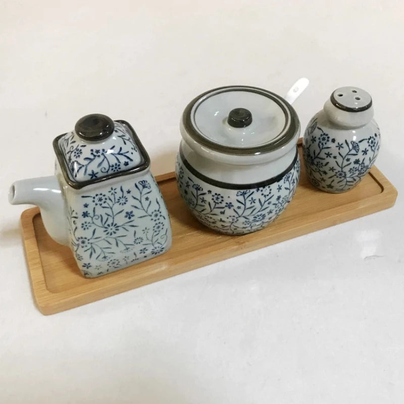 Modern Kitchen Condiment Storage Set Household Chopstick Holder Unique Oil Dispenser Dining Table Organization