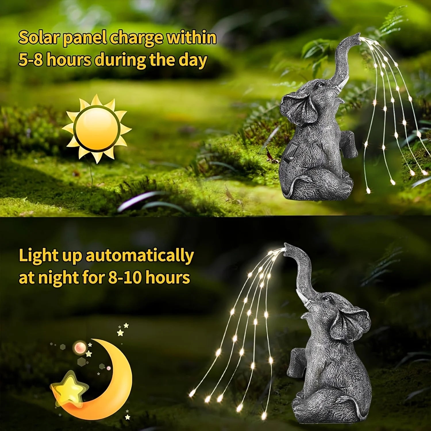 Elephant Solar Garden Light Elephant Hanging LED Solar Lantern Solar Elephant IP44
