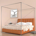 Twin Size Canopy Bed Frame,Stainless Steel Bed Canopy Frame Attachment,Frame Poles For Metal Bed Or Wood Bed Mosquito Net Or