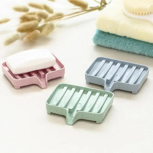 Drain Soap Holder Soap Box Portable Tray Drying Rack for Shower Sponge Container Kitchen Bathroom Accessories