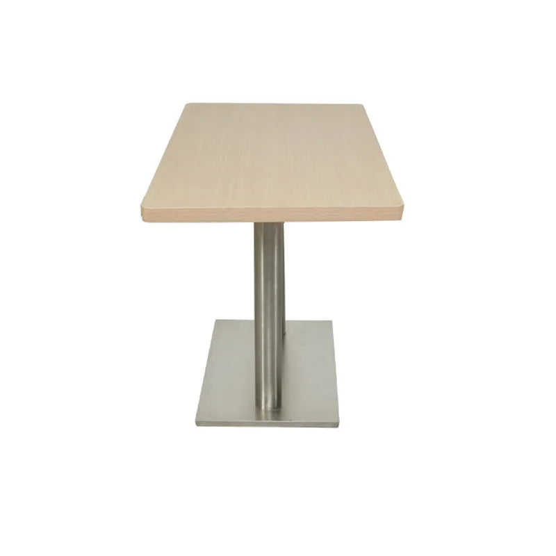 Ekintop Modern Minimalist Rectangle School Library Reading Room Furniture Restaurant Canteen Wooden Frame Dining Chair Table