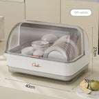 Kitchen Flip-up Drainer Dish Cabinet Household Multi-functional Moisture-proof Storage Organizer for Bowls and Utensils
