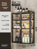 Japanese Acrylic Bathroom Cabinet Wall-mounted Mirror Box Transparent Bathroom Cabinets with Storage Rack Bathroom Furniture