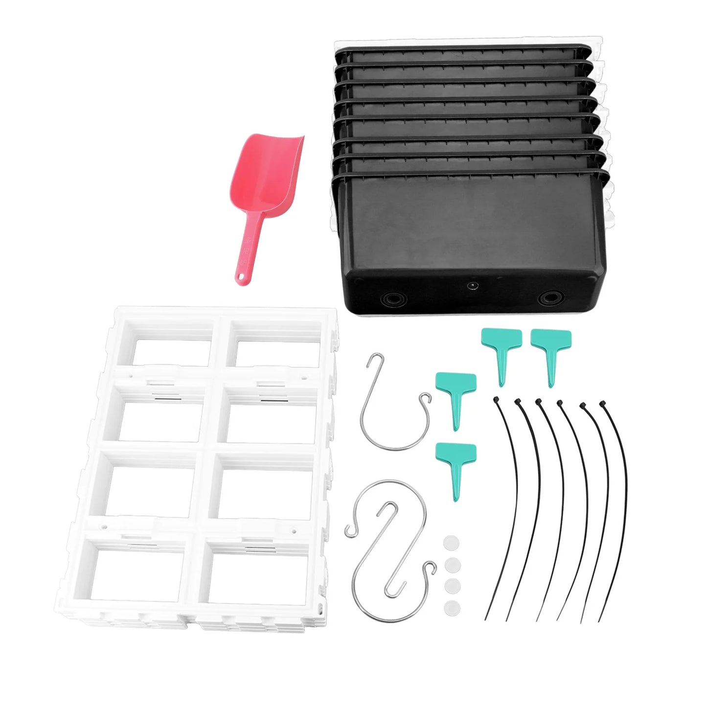 Vertical Garden Bed Vertical Wall Planter PP ABS Wall Mounted Hanging Raised Flower Beds for Balcony Patio Fence Porch Gardening