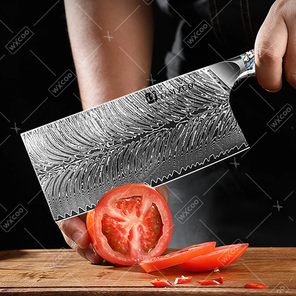 TAMZUODamascus Steel Kitchen Tools Set Cooking Chef Knives For Household Chopping Slicing Fruit  Knife
