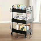 3/4 Tier Durable Rolling Trolley Multi-storey Cart Storage Shelf Movable Gap Storage Rack Kitchen Bathroom Slim Slide Organizer