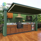 Customized Commercial Outdoor Kitchen Cabinets with Complete BBQ Setup for Backyard Patio Garden Durable & Weather-Resistant