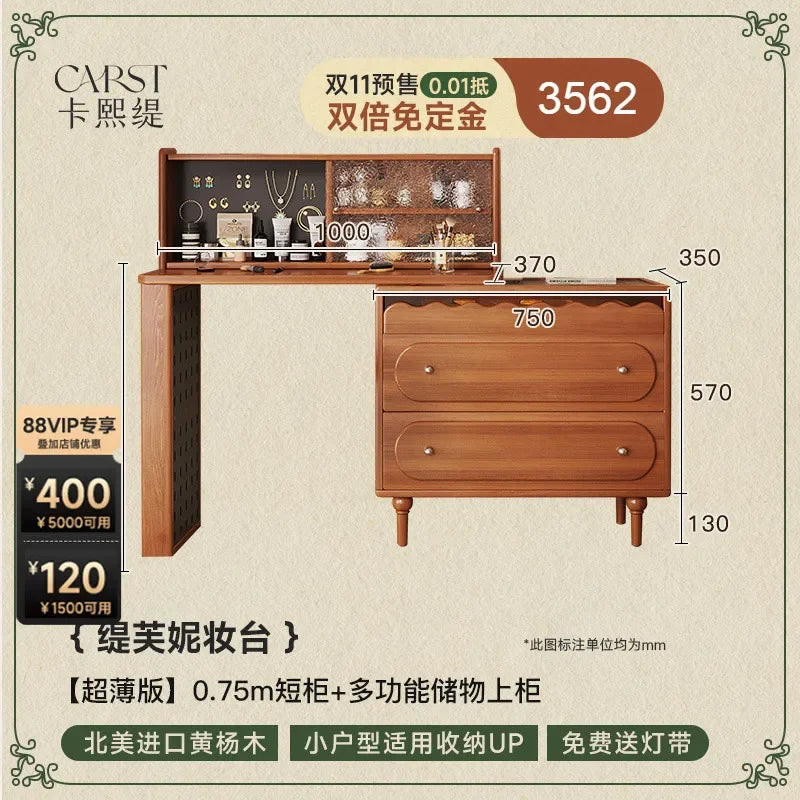 Modern Mirror Lights Large Commercial Storage Organizer Dressers Makeup Vanities Elegent Unique Nordic Coiffeuse Home Furniture