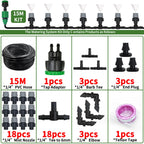 10-20M Automatic Watering Irrigation System Portable Misting Fog Nozzles Garden Hose Spray Head W/ 4/7mm Tee Connector for Patio