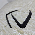 Front Fog Lamp Eyebrow Wind Knife For Tesla Model 3 2017-2023 Gloss Black Fog Lamp Trim Carbon Look Blade Trim Bodykits Tuning