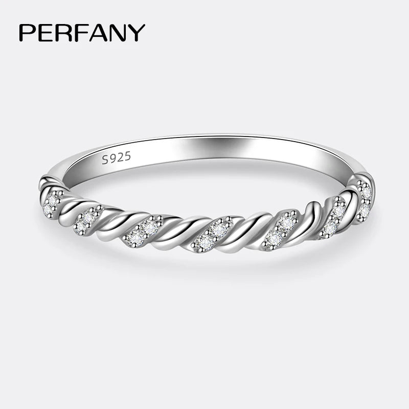 Moissanite Wedding Ring for Women - 925 Sterling Silver Twisted Design GRA Lab Diamond Jewelry | AlluCanFind
