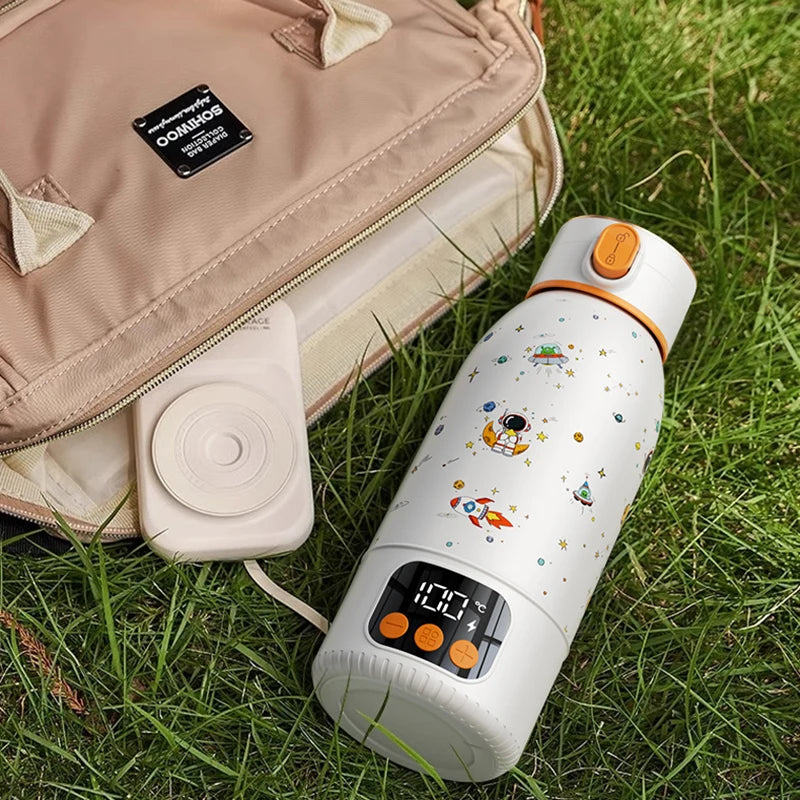 17400mAH 500ML Boiling to 35℃  to 100℃ Wireless Portable Electric Kettle Type C Chargeable Heating Insulation Kettle Milk Bottle