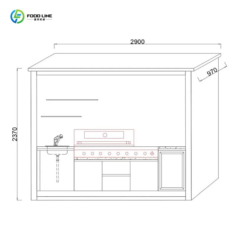 Customized modern premium outdoor kitchen unit eco friendly aluminum modular cabinets grill sink fridge and 6 burner gas stove