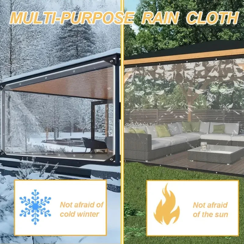 Transparent waterproof cloth, thickened waterproof rainproof cloth, can be used for plant shading insulation cold dust cloth