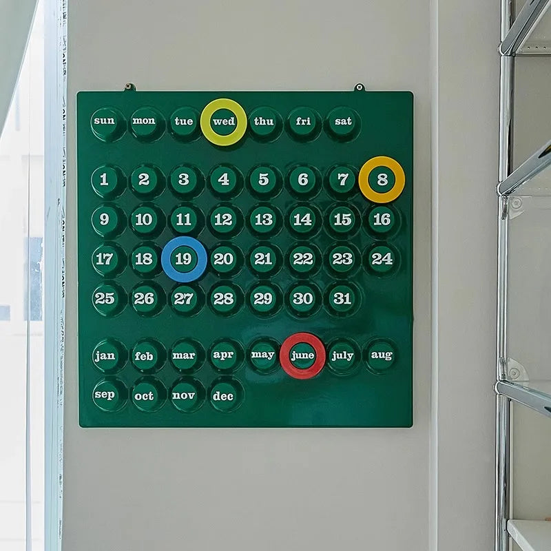 Euroway Ringdate Calendar Medieval Creative Perpetual Calendar Celebrity Home Decor Ornament Props Ultra-thin Plastic-CN