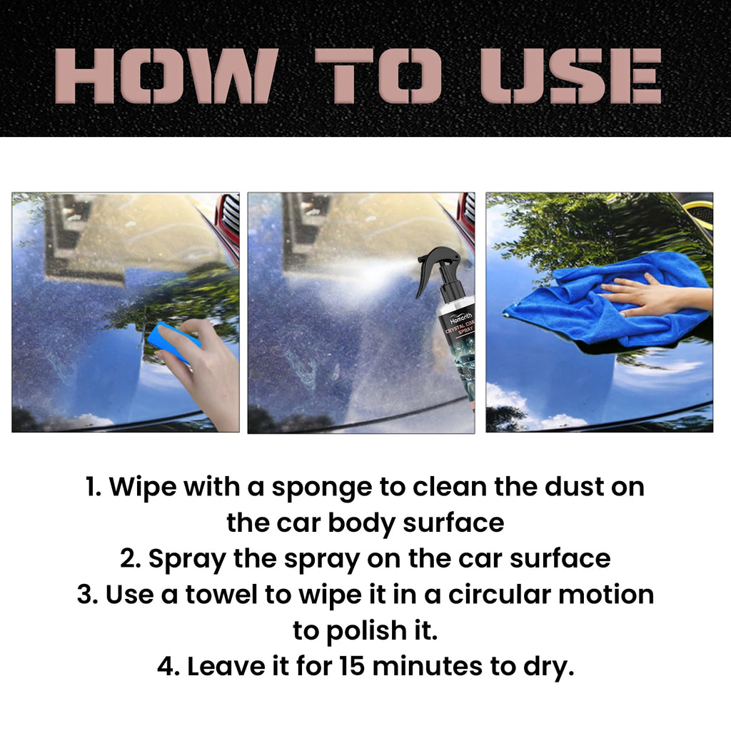 Automotive Coating Ceramic Spray To Clean Water Stains And Dirt To Red