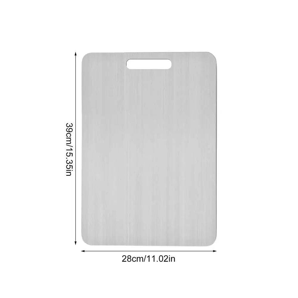 304 Stainless Steel Panel Titanium Cutting Boards for Kitchen Thickened Double Sided Cutting Board Portable Cutting Board