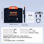 VEVOR Portable Monocrystalline Solar Panel Foldable ETFE Charger Efficiency Panel Waterproof for Power Stations Camping Hiking
