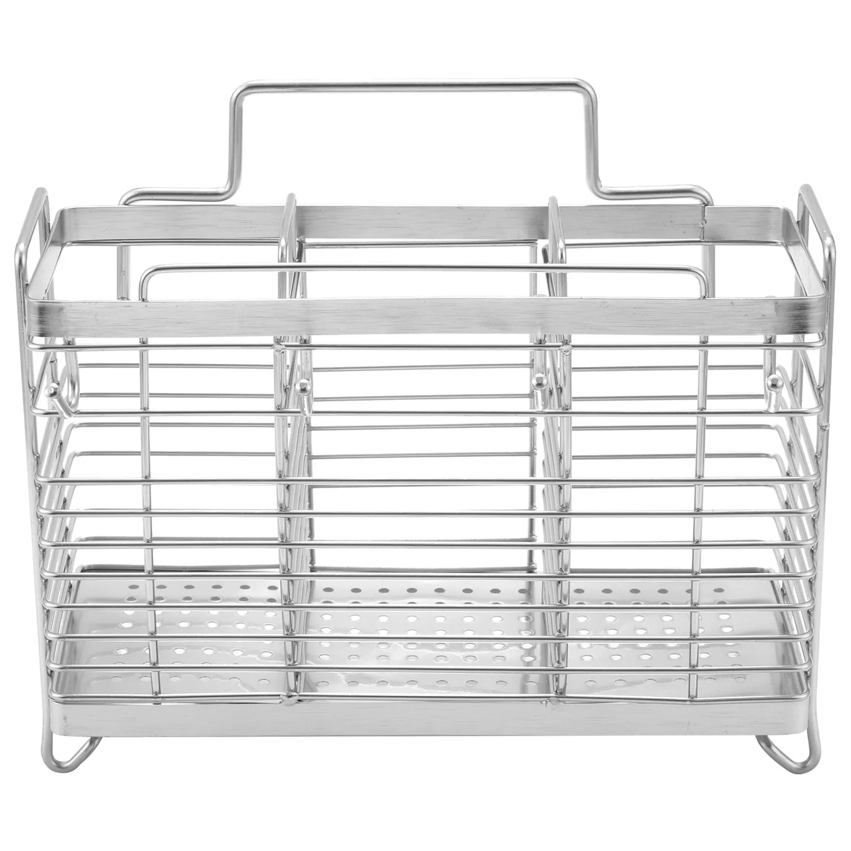 [CLOS] Kitchen Hanging Stainless Steel Chopsticks Spoons Fork Cutlery Holder Organizer Rack Drainer Storage