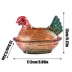 Glass Chicken Candy Dish Animal Shaped Glass Jar Farm Poultry Shape Food Container For Kitchen Living Room Dining Area