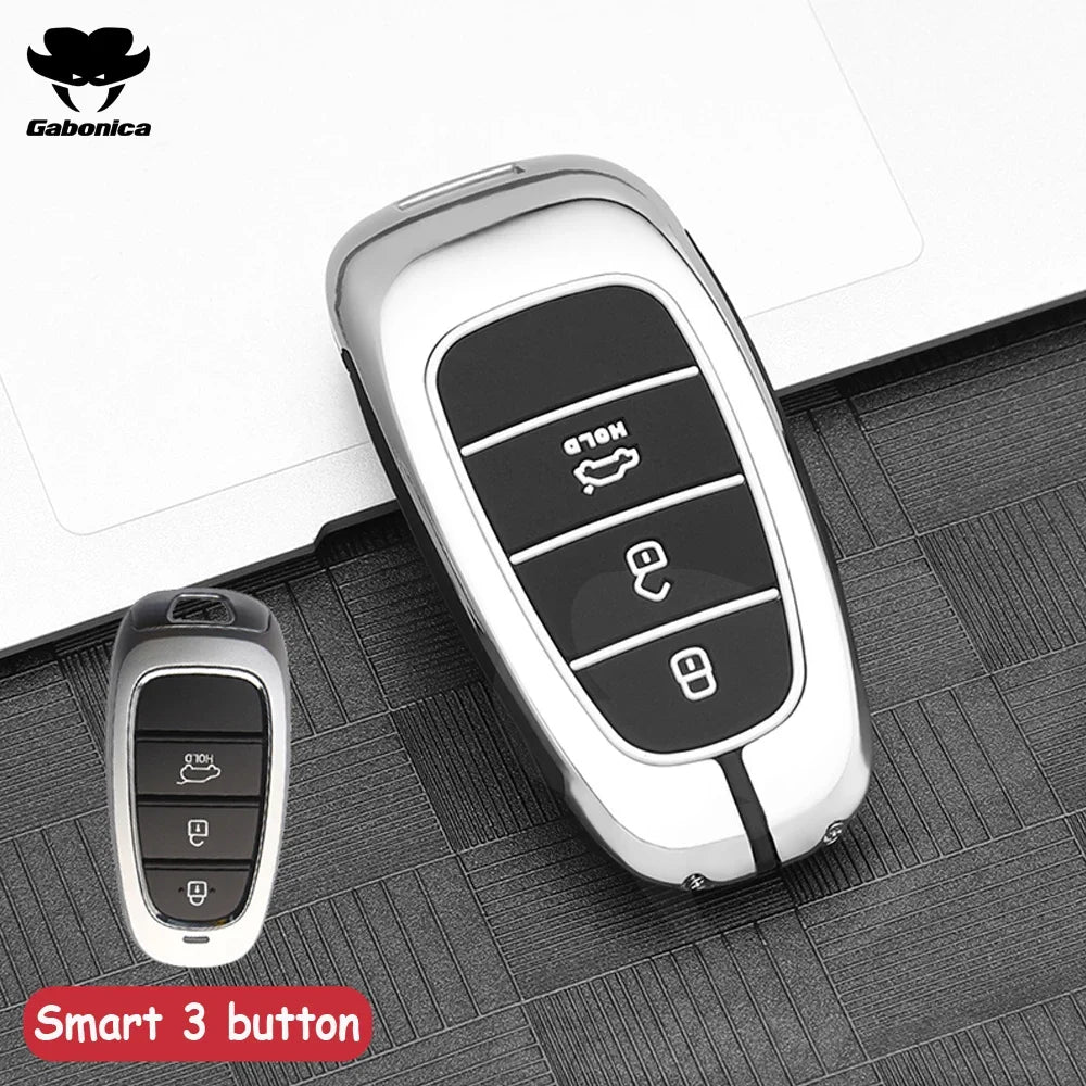 3 4 Buttons New Car Smart Key Case Cover For Hyundai N Performance Tucson Solaris Sonata Hybrid NEXO NX4 Santafe dn8 Accessories