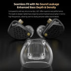 KZ LS01 IEM Ear Tips High-Transparency Liquid Silicone Earplugs High Soft S/M/L Size 3 Pair for Hifi In-Ear Monitor IEM Earphone