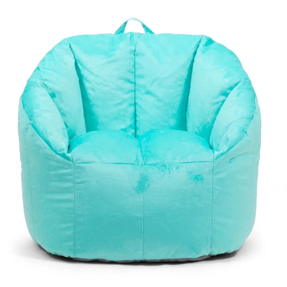 Mint plush bean bag chair, soft polyester, 2.5 feet, suitable for dormitory or living room, safe and durable