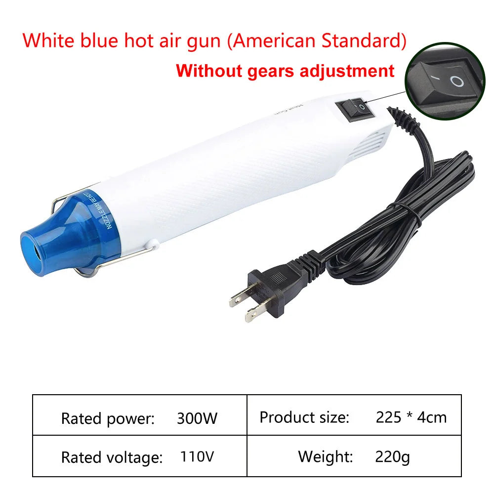 300W Hot Air Gun 220V 110V Soldering Temperature Blower Gun With Supporting Seat Electric Power Hot Dryer Shrink Plastic Tool