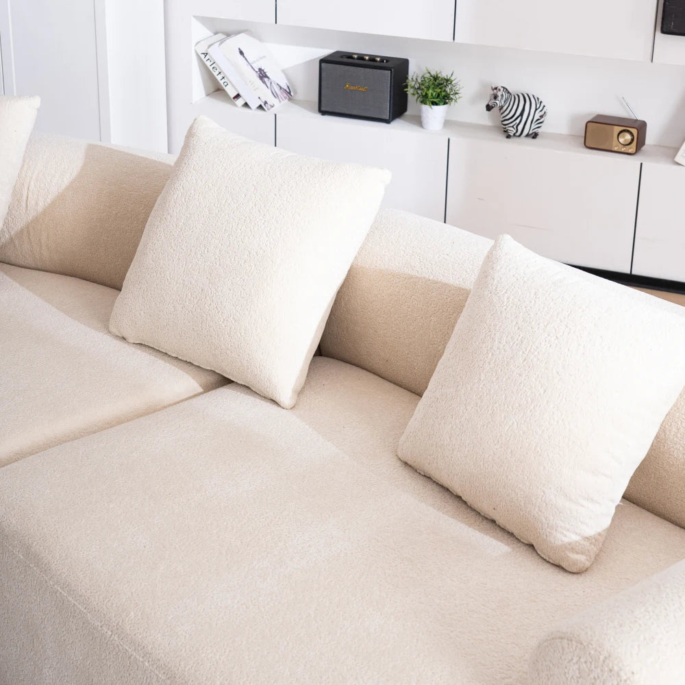 Memory Foam Sofa Set with Chenille Fabric, No Assembly Deep Seat Couch, Modern Living Room/Bedroom/Home Office Furniture