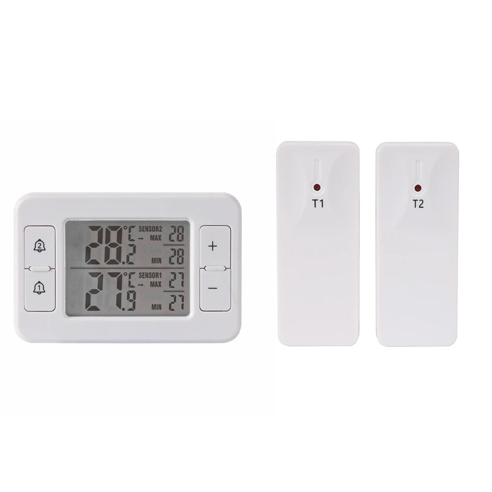 1 tow 2 Electronic Thermometer High Accuracy Refrigerator Freezer Temperature Monitor Wireless Temperature Sensor with Alarm