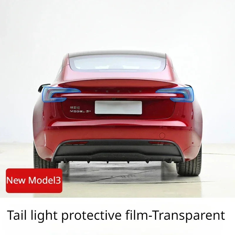 Headlamp Protective Film For Tesla Model 3+ TPU Transparent Smoked Black Headlight Film New Model3 Highland 2024 Car Accessories