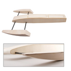 The New RC Speed Boat Wooden Sponson Outrigger Shrimp Speed Boat Model Kits Radio Remote Control Speedboat,Single Model