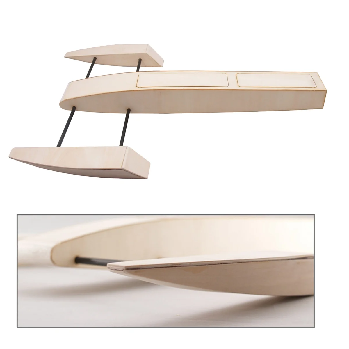 The New RC Speed Boat Wooden Sponson Outrigger Shrimp Speed Boat Model Kits Radio Remote Control Speedboat,Single Model