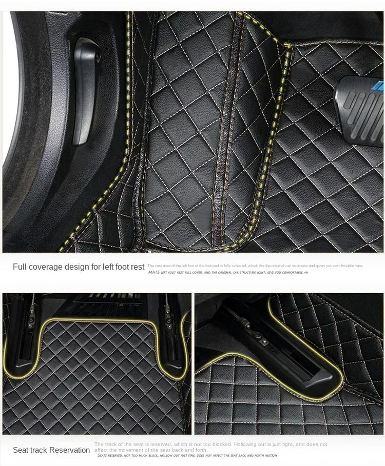 Customized Splicing Color Car Floor Mat for Peugeot 206 2004-2008 207 CC 301 2012-2019 607 2004-2006 Interior Car Accessories