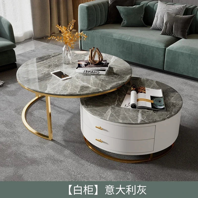 Design Nordic Coffee Tables Modern Storage Luxury Simple Aesthetic Coffee Tables Unique Marble Mesa Centro Living Room Furniture