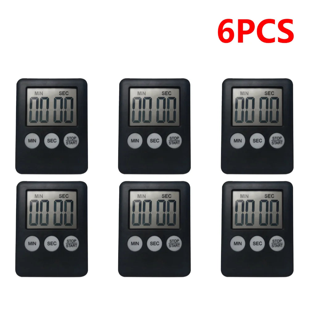 4-10PCS Digital Sports Alarm Clock Multi-Function Electronic Timer Stopwatch LCD Display Mini for Sports Exercise Baking Cooking