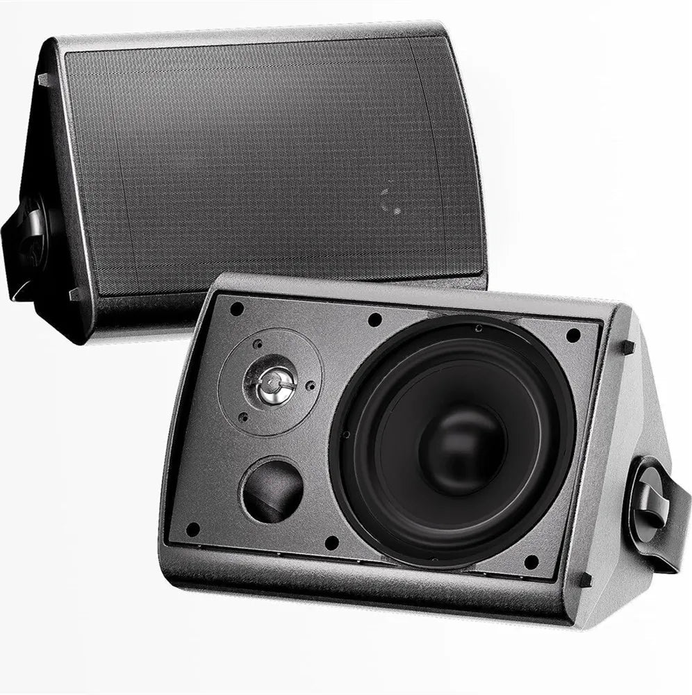 Herdio 6.5‘’ 2PCS Wall Mounted Speaker 400W Passive Outdoor ABS Material Speaker System Applicable To living Room Garage Patio