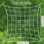 4'' Mesh Grow Tent Trellis Netting, Heavy-Duty Elastic Plant Net with Steel Hooks, Flexible Hydroponics Support for Horticulture
