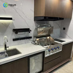 Customized Integrated Outdoor Kitchen Unit Fully Equipped Modular Cooking Station for Camping BBQ Glamping Resort