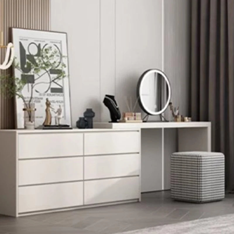 Modern Drawers Vanity Table Makeup Chair Desk Bedroom Big Dressing Table White Small Cabinet Mesa De Maquillaje Home Furniture