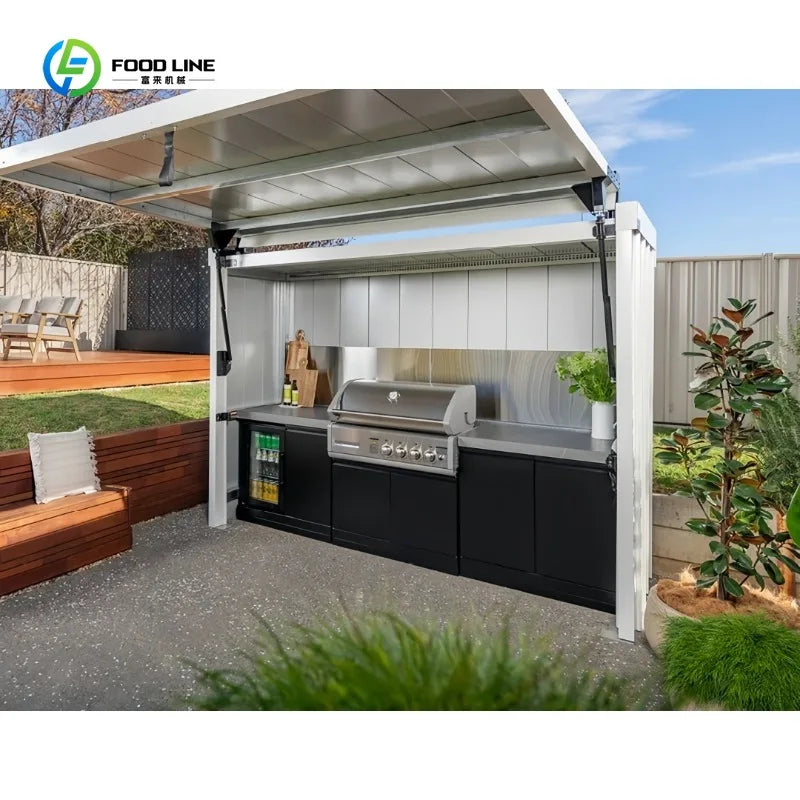 Customized Outdoor Kitchen Set Outdoor Cabinets BBQ Island with Sink Easy To Assemble Weather Resistant for Picnic Party