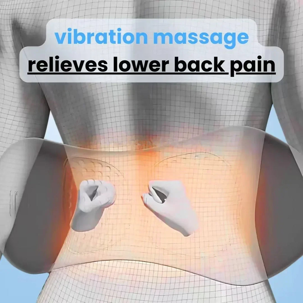 3-in-1 Back Massager with Relief Bed Sleeping Shiatsu Deep Tissue Portable Shoulder Lower Back Pain Relief Waist Massager