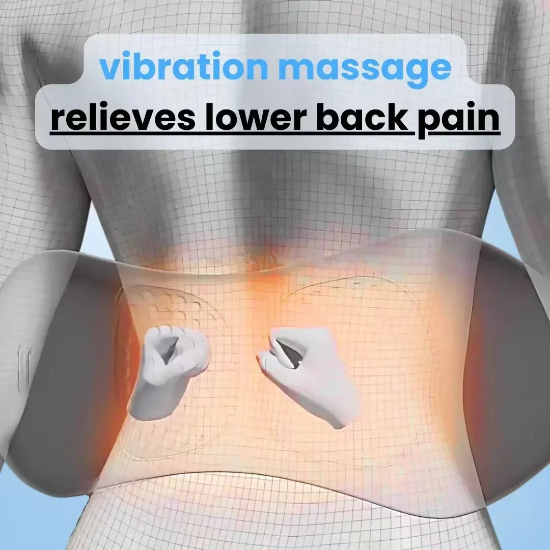 3-in-1 Back Massager with Relief Bed Sleeping Shiatsu Deep Tissue Portable Shoulder Lower Back Pain Relief Waist Massager